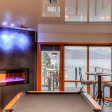 Glossy stretch ceilings: photo, design, views, color selection, room-by-room overview-25