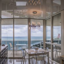 Glossy stretch ceilings: photo, design, views, color selection, room-by-room overview-24