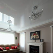 Glossy stretch ceilings: photo, design, views, color selection, room-by-room overview-29