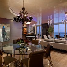 Glossy stretch ceilings: photo, design, views, color selection, room-by-room overview-11