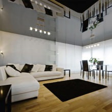 Glossy stretch ceilings: photo, design, views, color selection, room-by-room overview-16