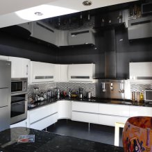 Glossy stretch ceilings: photo, design, views, color selection, room-by-room overview-14