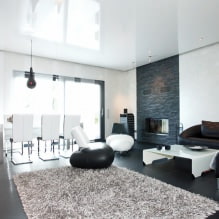 Glossy stretch ceilings: photo, design, views, color selection, room-by-room overview-26