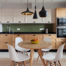 Kitchen interior with a dark countertop: features, materials, combinations, 75 photos-30