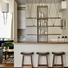 Kitchen interior with a dark countertop: features, materials, combinations, 75 photos-17