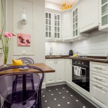 Kitchen interior with a dark countertop: features, materials, combinations, 75 photos-11