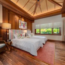 Curtains in a wooden house: design features, types, 80 photos-17