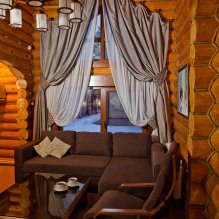 Curtains in a wooden house: design features, types, 80 photos-22
