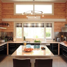 Curtains in a wooden house: design features, types, 80 photo-0