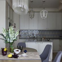 Gray kitchen set: design, choice of shape, material, style (65 photos) -21