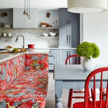 Gray kitchen set: design, choice of shape, material, style (65 photos) -20