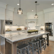 Gray kitchen set: design, choice of shape, material, style (65 photos) -22