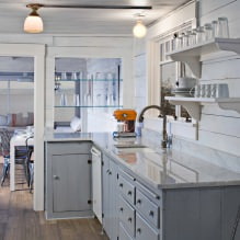 Gray kitchen set: design, choice of shape, material, style (65 photos) -15