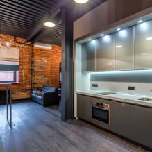 Gray kitchen set: design, choice of shape, material, style (65 photos) -13