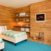 Interior with laminate on the wall: modern decoration ideas, 80 photos-23