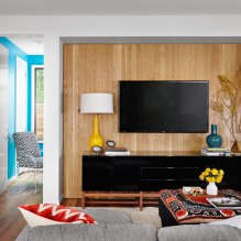 Interior with laminate on the wall: modern decoration ideas, 80 photos-26