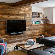 Interior with laminate on the wall: modern decoration ideas, 80 photos-25