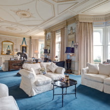 Design of a room with golden curtains: choice of fabric, combinations, types of curtains, 70 photos -4