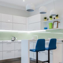 White kitchen set: features of choice, combination, 70 photos in the interior-2