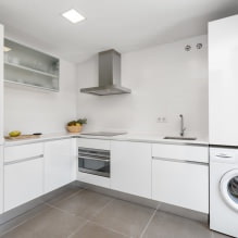 White kitchen set: features of choice, combination, 70 photos in the interior-9