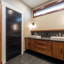 Dark doors in the interior: combination with the color of the floor, walls, furniture (60 photos) -2