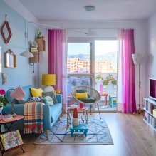 Modern tulle in the interior: photos, types, colors, combination with other curtains-3