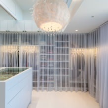 Modern tulle in the interior: photos, types, colors, combination with other curtains-9