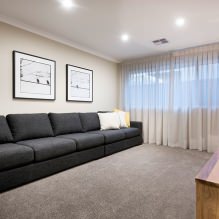 Modern tulle in the interior: photos, types, colors, combination with other curtains-13