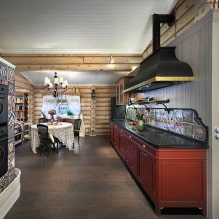 Red kitchen set: features, types, combinations, choice of style and curtains-9