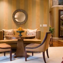 Interior with striped wallpaper: features, types, colors, combination, 85 photos-8