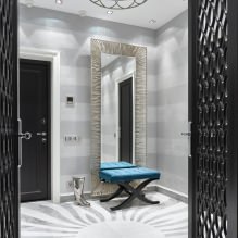 Interior with striped wallpaper: features, types, colors, combination, 85 photos-3