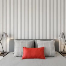 Interior with striped wallpaper: features, types, colors, combination, 85 photos-6