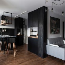 Dark floor in the interior of the apartment: features, design, combination, 65 photos-13