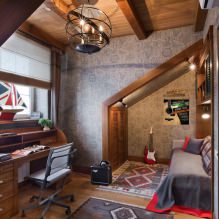 Arrangement of the nursery on the attic floor: the choice of style, decoration, furniture and curtains-7