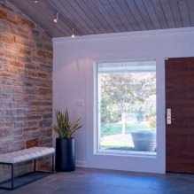 Stone in the interior of the hallway: features of decoration, types, color, styles and combinations-1