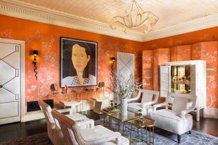 Orange color in the interior: meaning, design features, styles, 60 photos