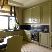 Interior design in olive color: combinations, styles, finishes, furniture, accents-11