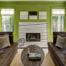 Interior design in olive color: combinations, styles, finishes, furniture, accents-8