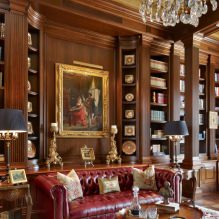 Red sofa in the interior: types, design, combination with wallpaper and curtains-38