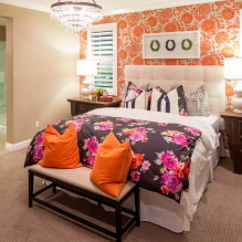 Red wallpaper in the interior: types, design, combination with the color of curtains, furniture-6