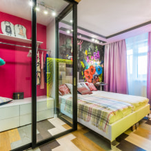 Purple curtains in the interior - design features and color combinations-4