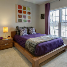Purple curtains in the interior - design features and color combinations-5