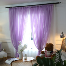 Purple curtains in the interior - design features and color combinations-9