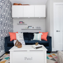 Wallpaper for a small room: choice of color, pattern, expanding photo wallpaper, combination-6