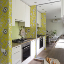 Wallpaper for a small room: choice of color, pattern, expanding photo wallpaper, combination-7