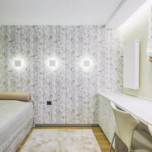 Wallpaper for a small room: choice of color, pattern, expanding photo wallpaper, combination-8