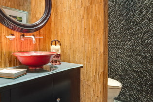 Bamboo wallpaper: types, photos in the interior, color, combination, how to glue, care