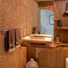 Cork wallpaper for walls: features, types, photos in the interior, combination, design-2