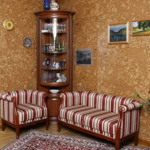 Cork wallpaper for walls: features, types, photos in the interior, combination, design-3