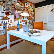 Cork wallpaper for walls: features, types, photos in the interior, combination, design-6